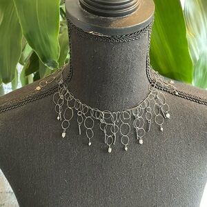 Karen Gilbert Handmade Glass & Sterling Silver Beaded necklace– Statement piece